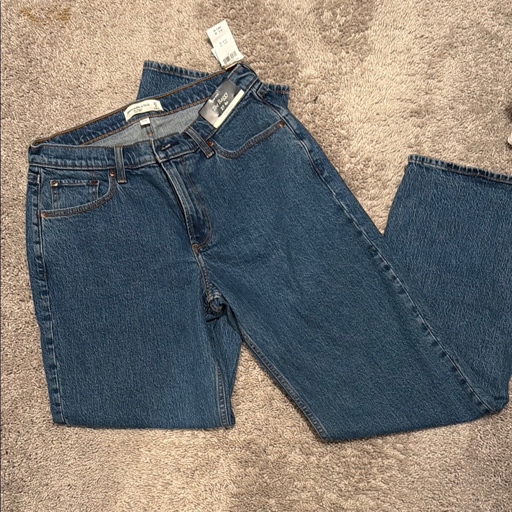 Abercrombie & Fitch Blue Relaxed Jeans